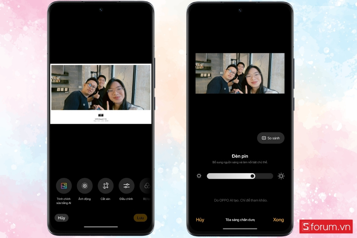 Tính năng tỏa sáng chân dung AI có gì khác biệt?