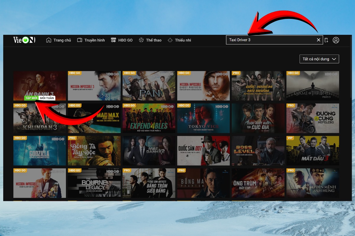 Cách xem Taxi Driver 3 có Vietsub, chất lượng cao bước 1