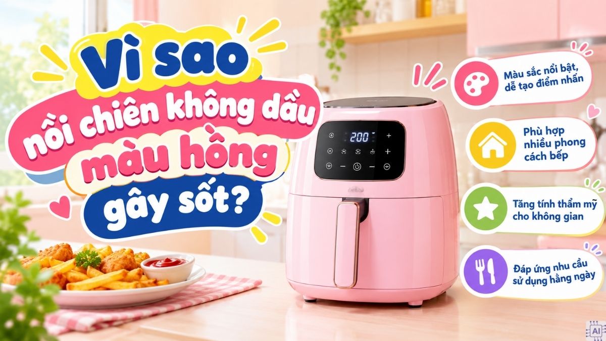 Những lý do nồi chiên không dầu màu hồng gây sốt