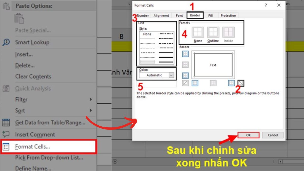 Ô gạch chéo trong Excel và cách tạo đơn giản