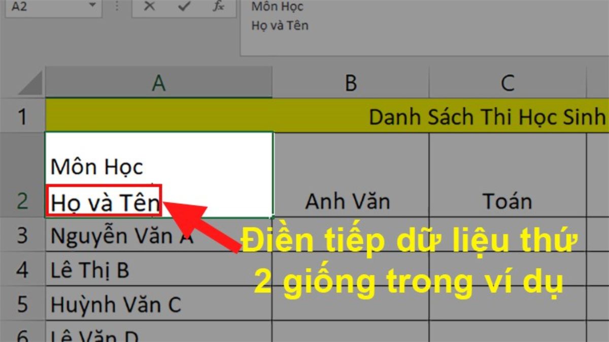 Ô gạch chéo trong Excel và cách thêm văn bản vào ô bước 2