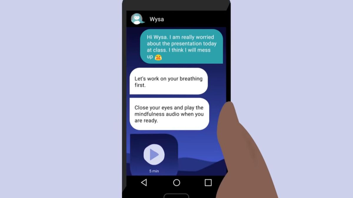 Wysa kết hợp trò chuyện và chăm sóc tâm lý hiệu quả
