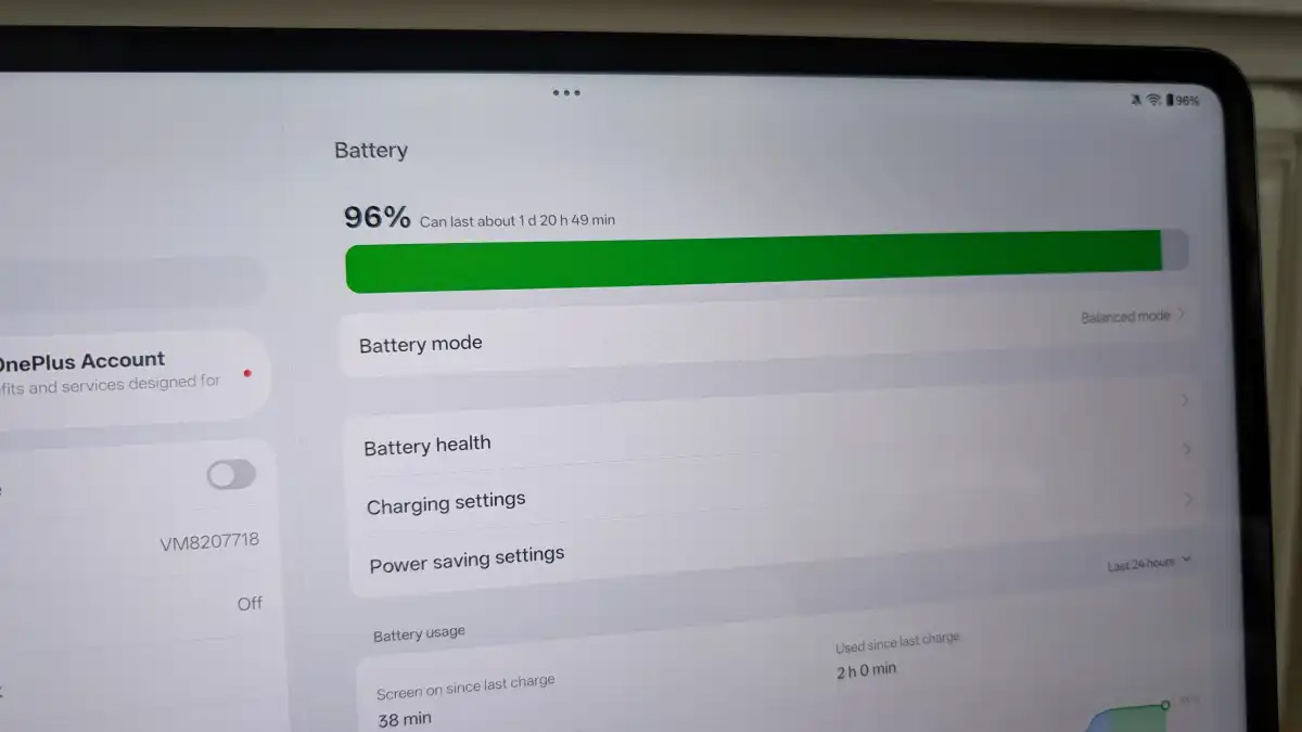 Một trong những điểm nổi bật nhất trên OnePlus Pad 3 chính là thời lượng pin đáng nể