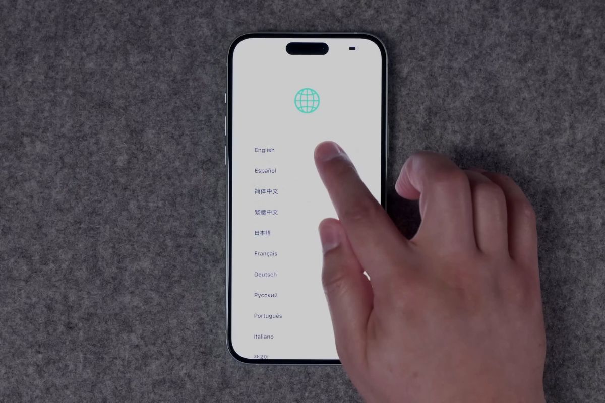 Chọn ngôn ngữ và quốc gia