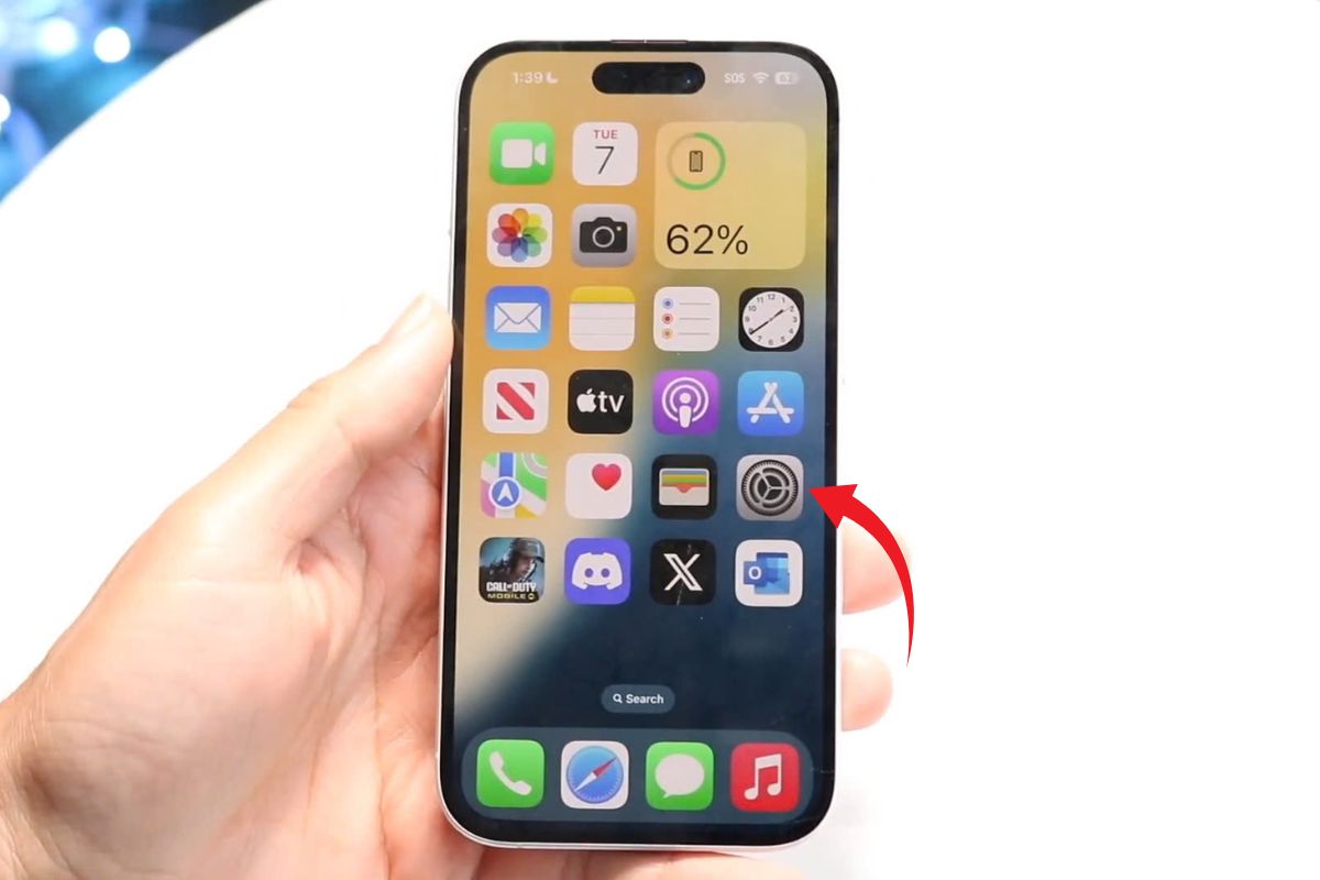 Mở Cài đặt trên iPhone