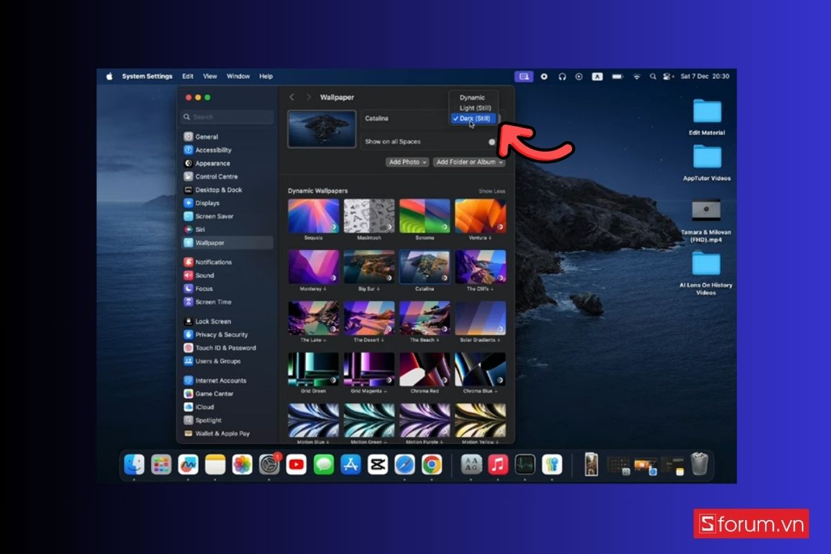 đổi hình nền macbook 12