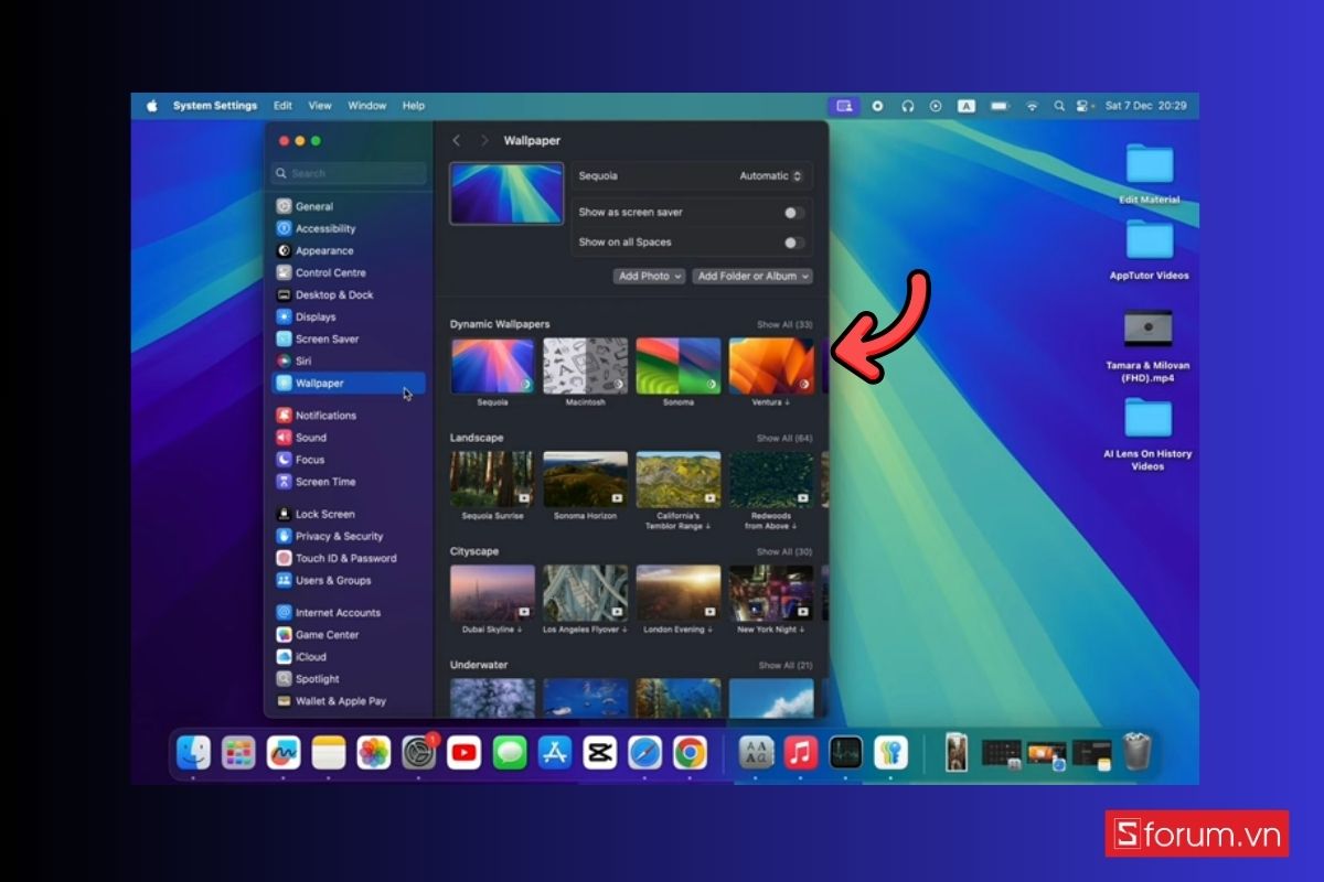 đổi hình nền macbook 5