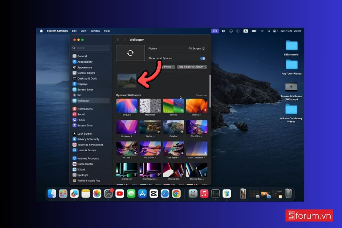 đổi hình nền macbook 8