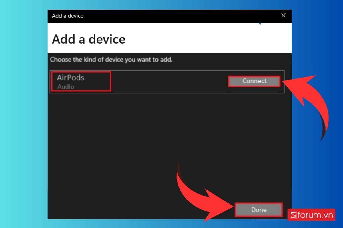 Cách kết nối AirPods với laptop Win 11 bước 7 (Hình minh họa)