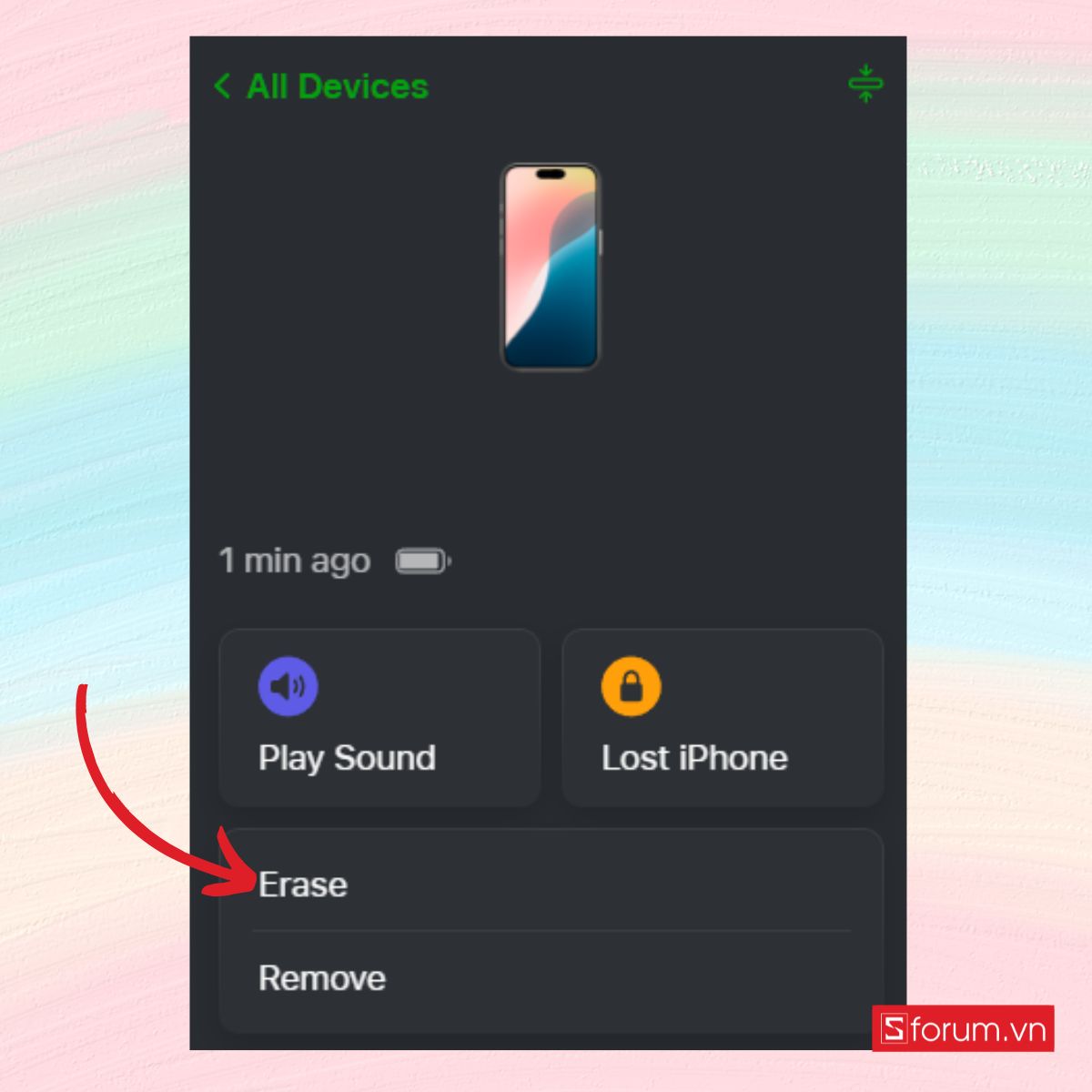 ách xóa mật khẩu điện thoại iPhone reset máy từ xa qua iCloud