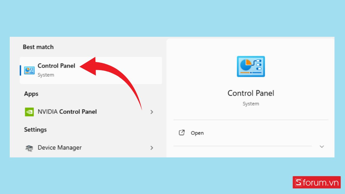 đổi DNS Win 11 qua control panel - bước 1