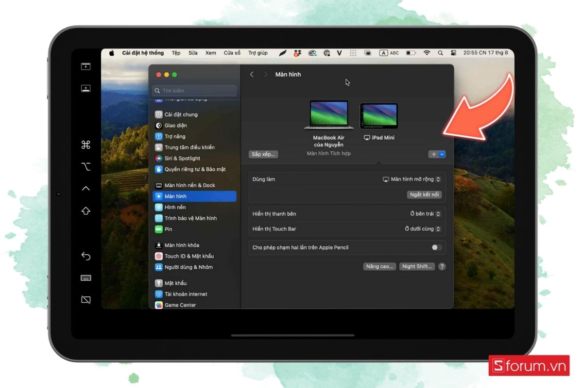 Cách sử dụng Sidecar với máy Mac hoặc iPad - bước 1