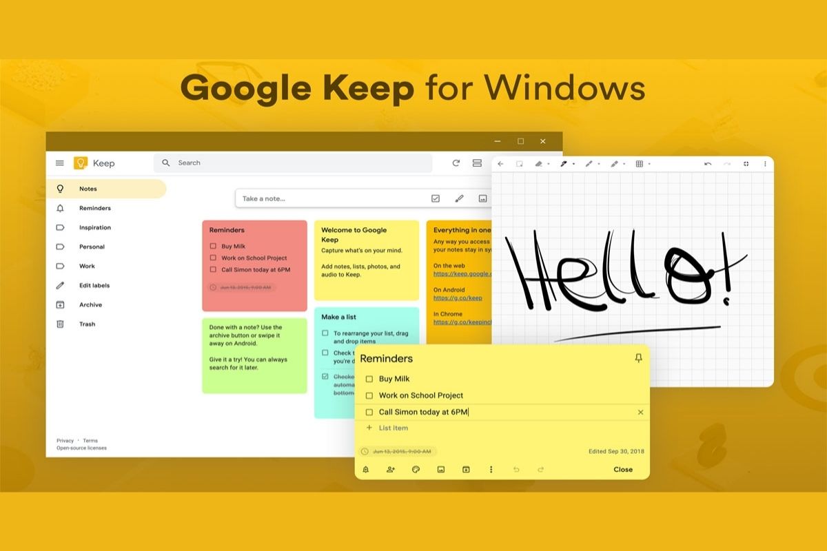 phần mềm ghi chú trên máy tính - Google Keep
