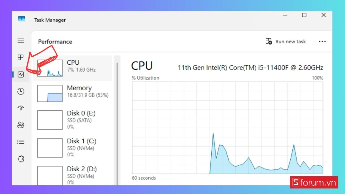 Kiểm tra nhiệt độ GPU bằng công cụ tích hợp sẵn trong Windows bước 2