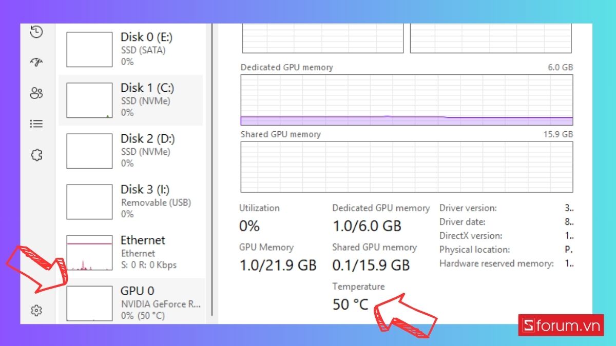 Kiểm tra nhiệt độ GPU bằng công cụ tích hợp sẵn trong Windows bước 3