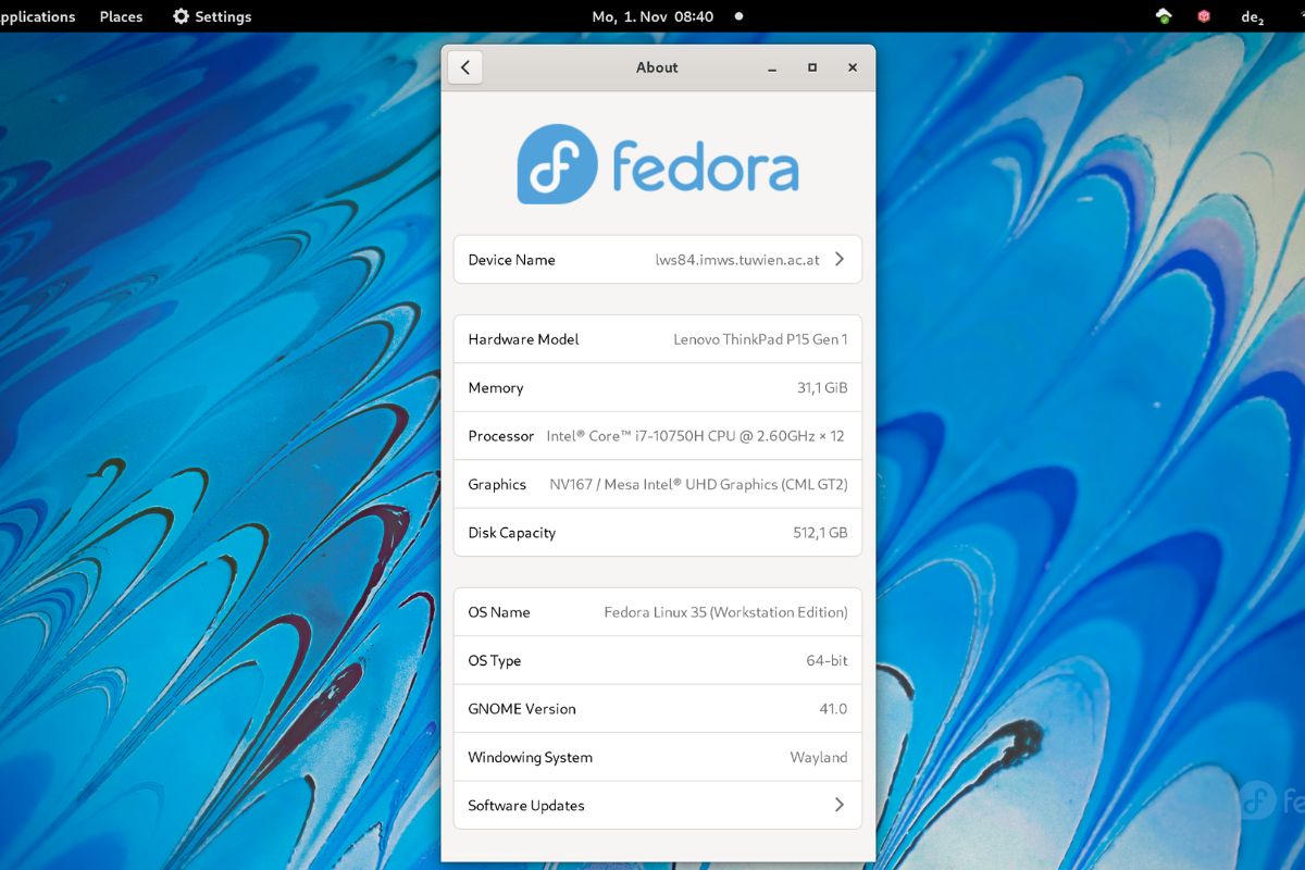 Các ví dụ phổ biến về hệ điều hành mã nguồn mở - fedora
