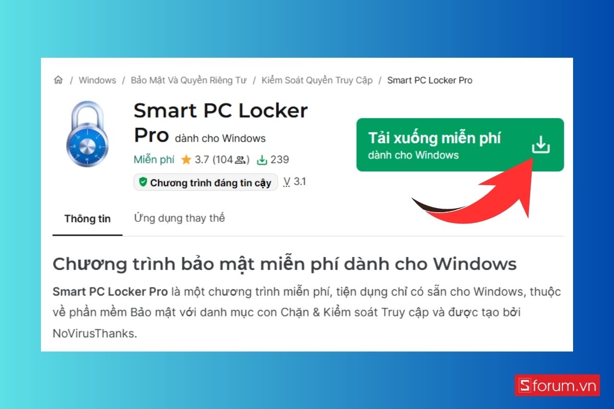 Cách khóa màn hình máy tính bằng Smart PC Locker Pro bước 1