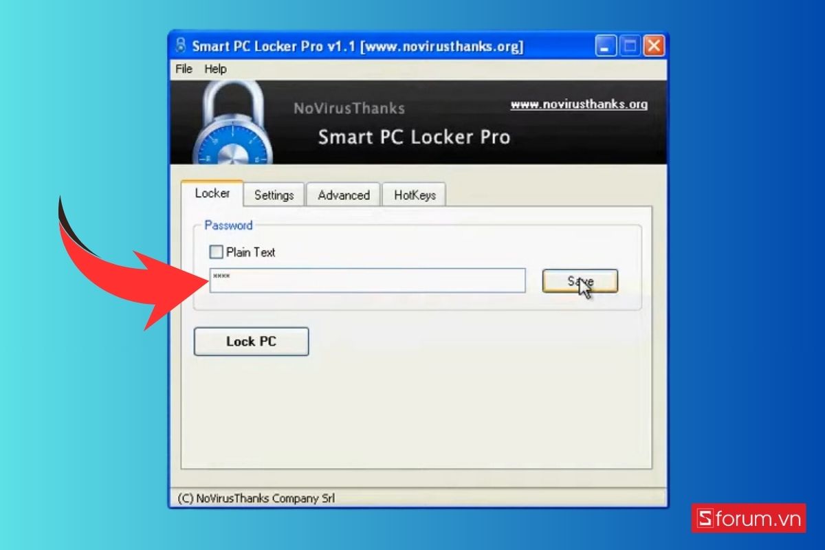 Cách khóa màn hình máy tính bằng Smart PC Locker Pro bước 2