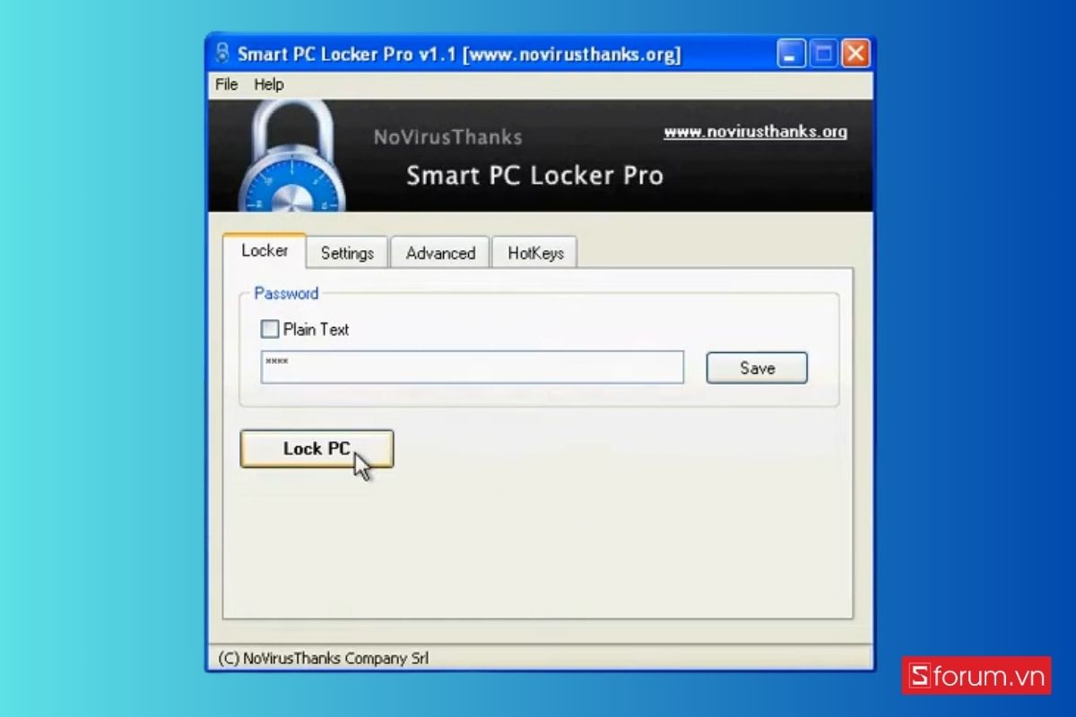 Lỗi Smart PC Locker Pro không khóa màn hình 