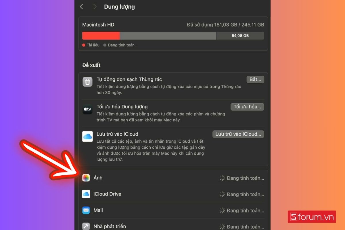 Kiểm tra dung lượng Macbook bằng About This Mac - bước 3