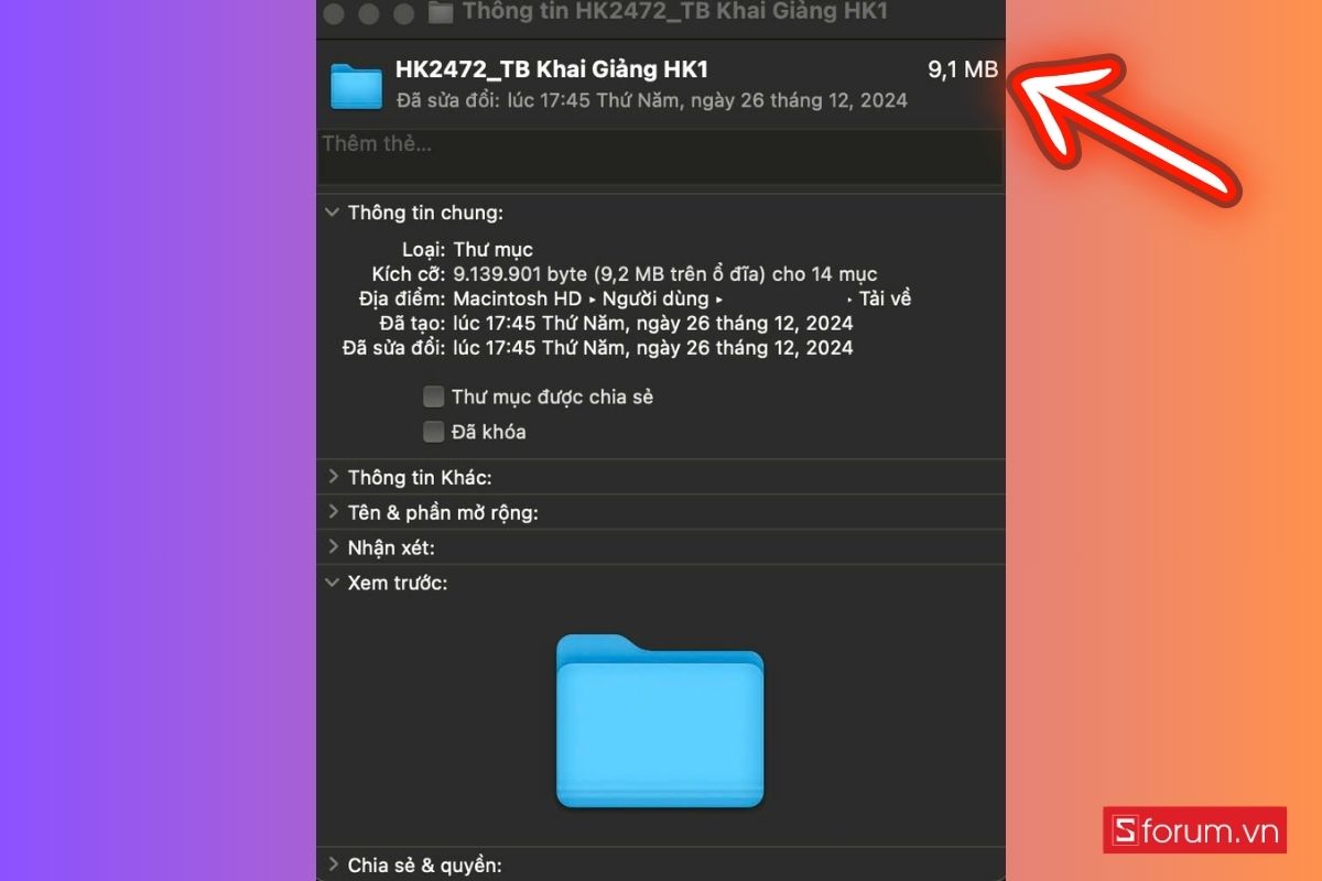 Kiểm tra dung lượng Macbook bằng Get Info - bước 3