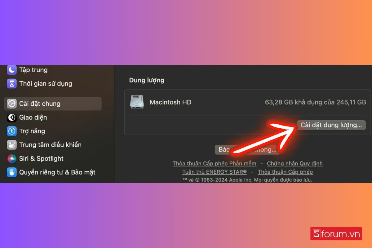 Khắc phục dung lượng Macbook đầy bằng Optimize Storage đơn giản