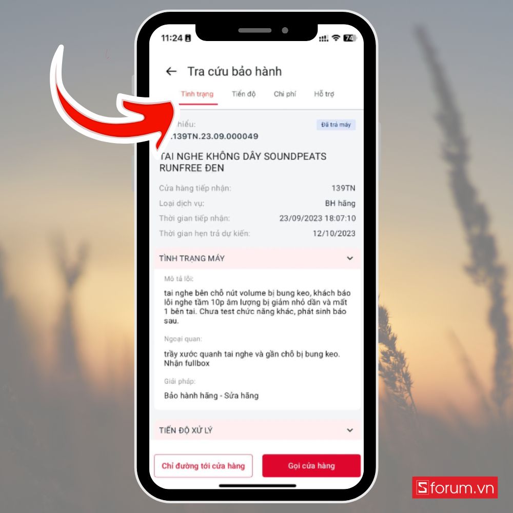 Tra cứu bảo hành trực tiếp trên app 3