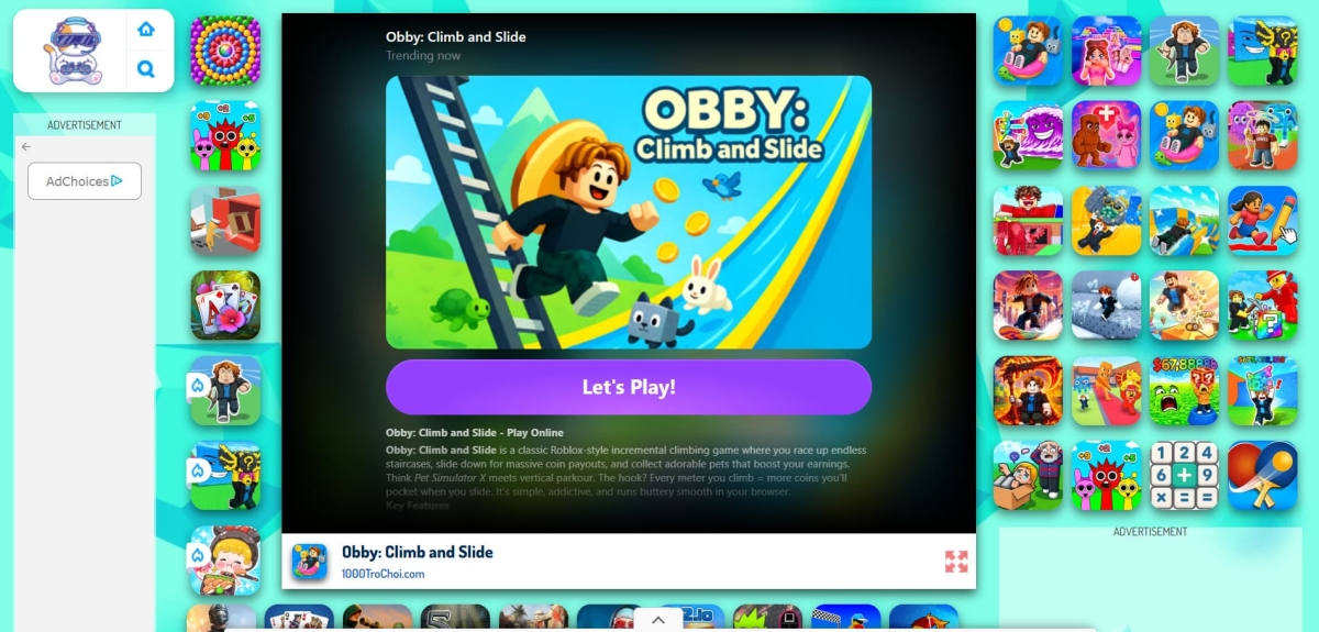 Obby: Climb and Slide mang đến trải nghiệm thư giãn và cực giải trí