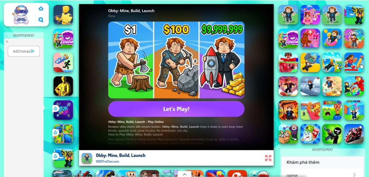 Chơi ngay Obby: Mine, Build, Launch