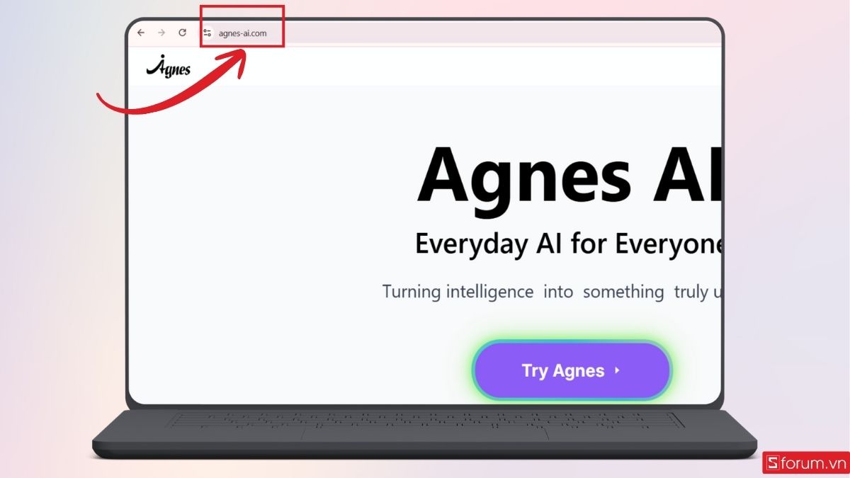 Truy cập trang web Agnes AI