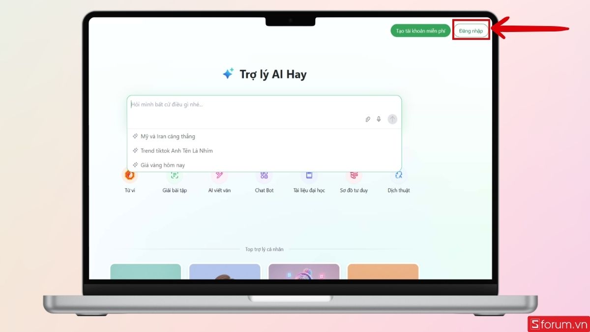Nhấn vào đây để đăng nhập hoặc tạo tài khoản miễn phí