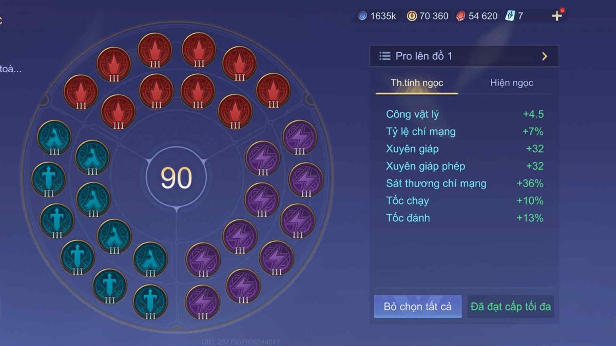 Bảng ngọc phù hợp nhất cho Allain