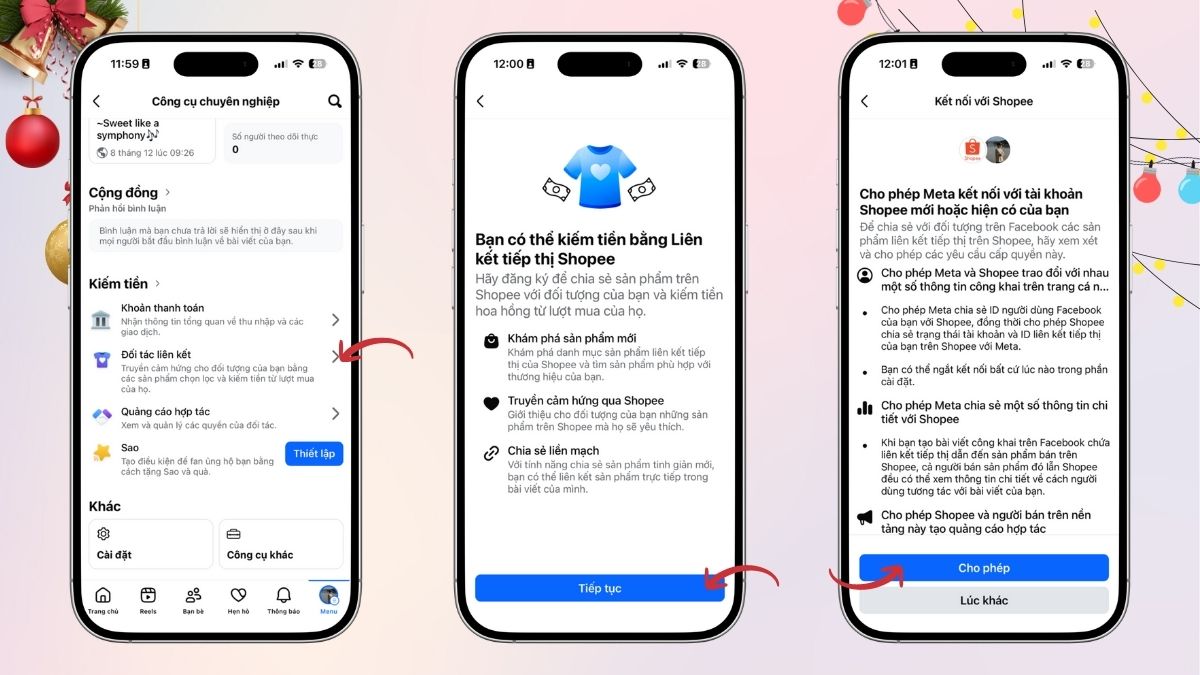 Bật tính năng đối tác liên kết