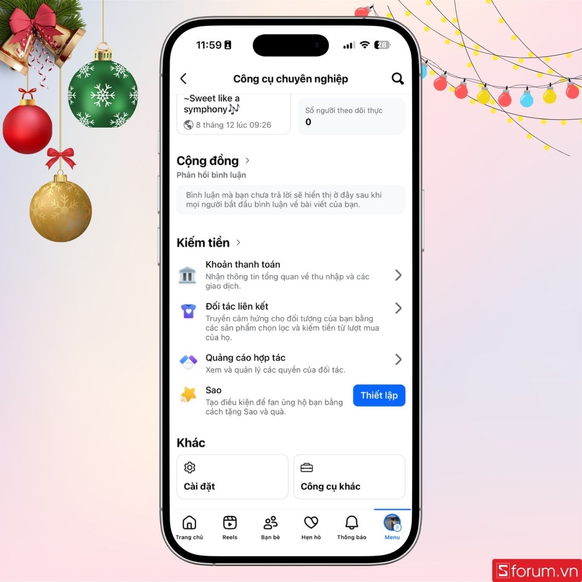 Nội dung chính trong phần kiếm tiền