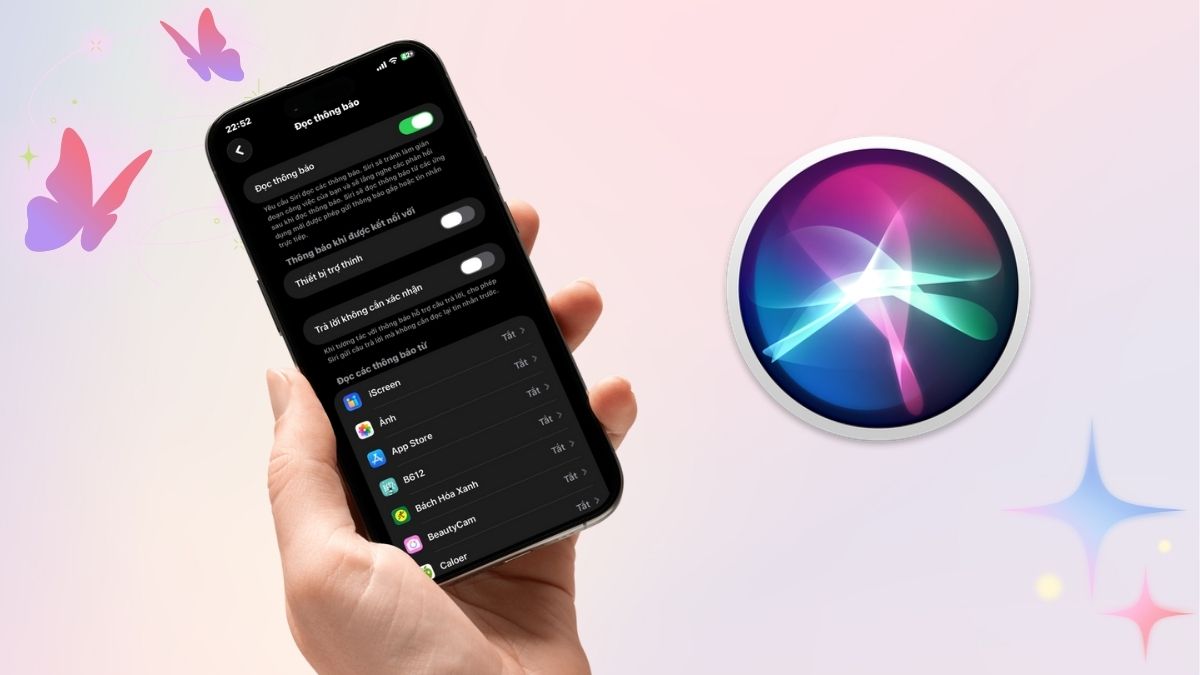Hướng dẫn bật thông báo ứng dụng siri trên iPhone 
