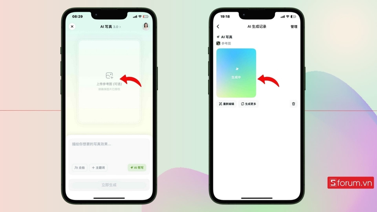 Tải ảnh rõ nét khuôn mặt lên app