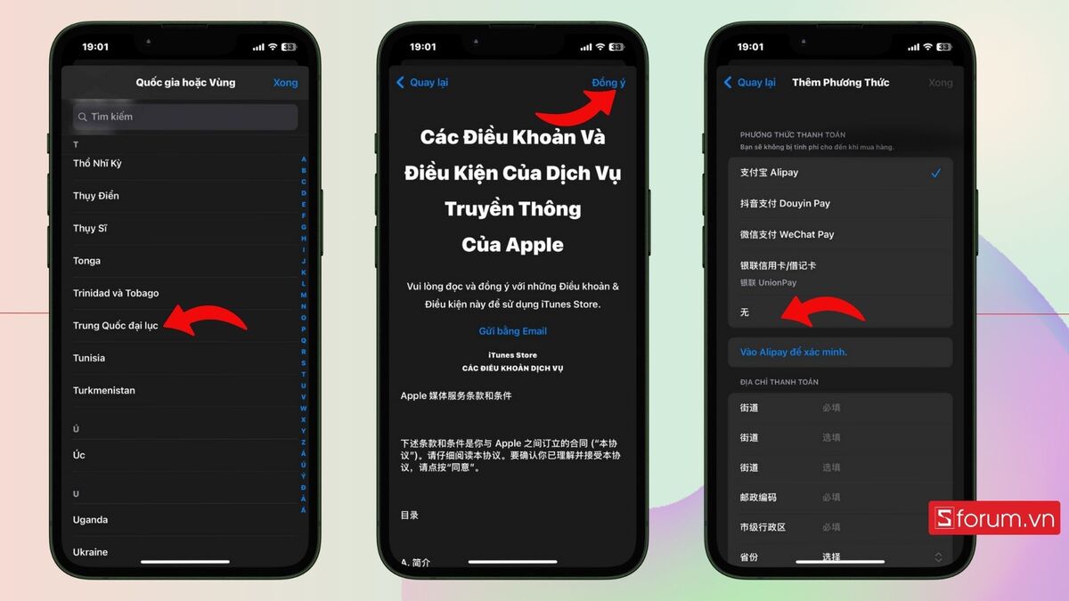 Thay đổi thông tin phù hợp với mã vùng mới