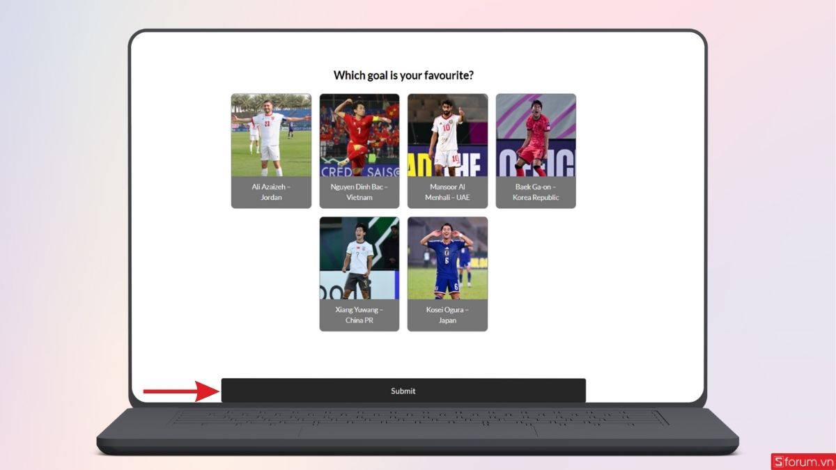 Nhấn gửi để hoàn tất bình chọn