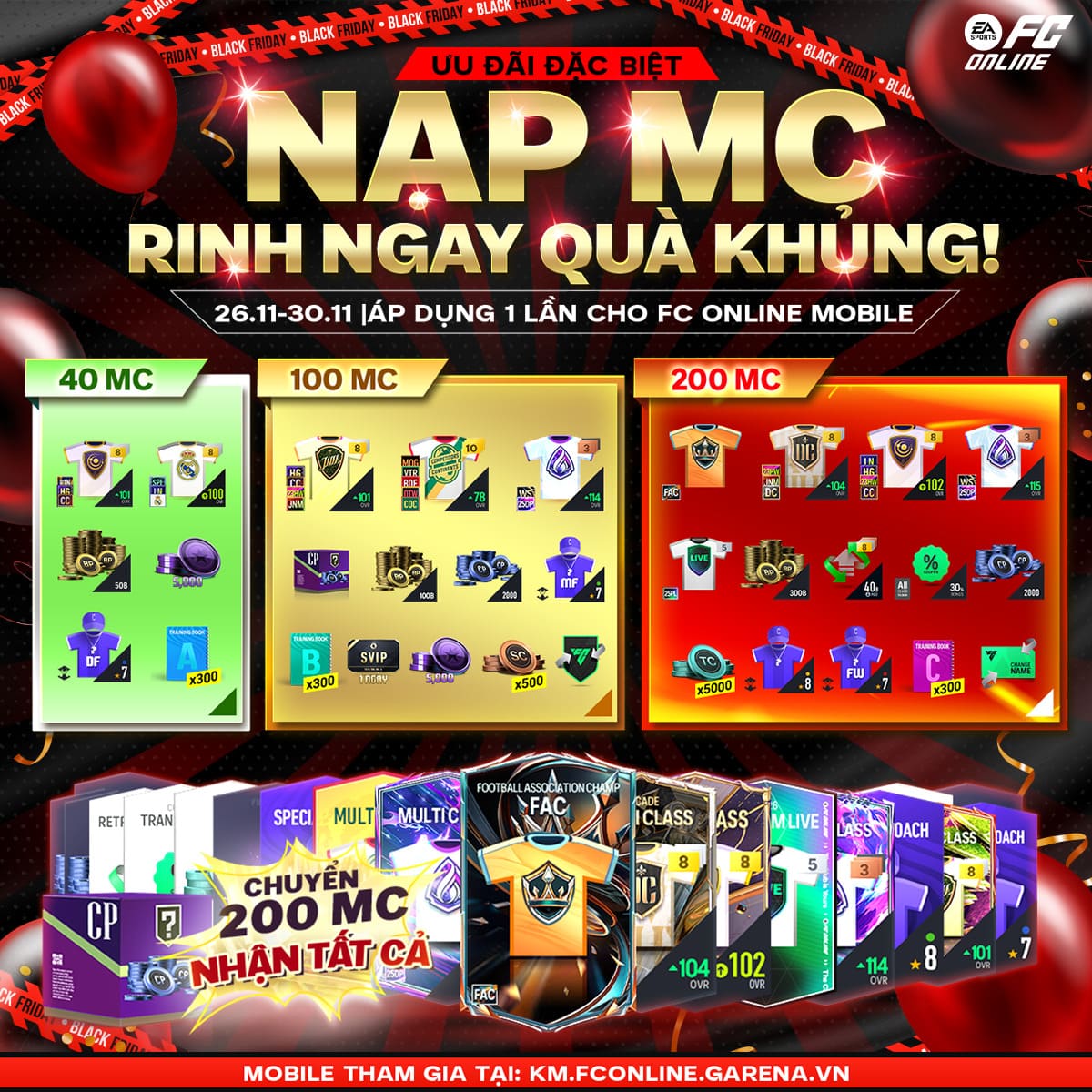 Sự kiện nạp tích lũy MC