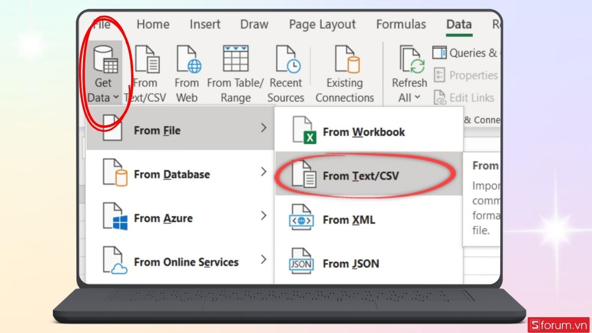 Tải nguồn mà bạn muốn lấy dữ liệu
