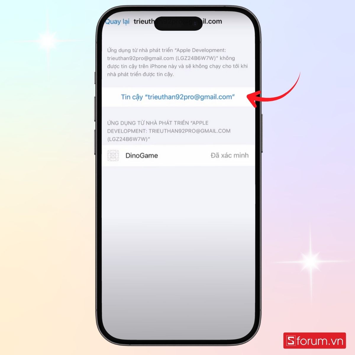 Cách bật tin cậy ứng dụng trên iPhone - bước 4