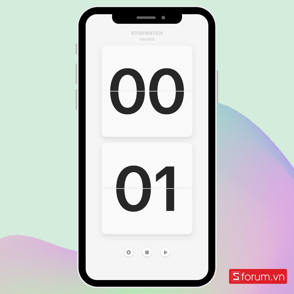Hướng dẫn cách cài đồng hồ lật trên màn hình iPhone bước 2