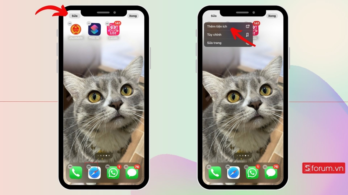 Hướng dẫn cách cài đồng hồ lật trên màn hình iPhone bước 4