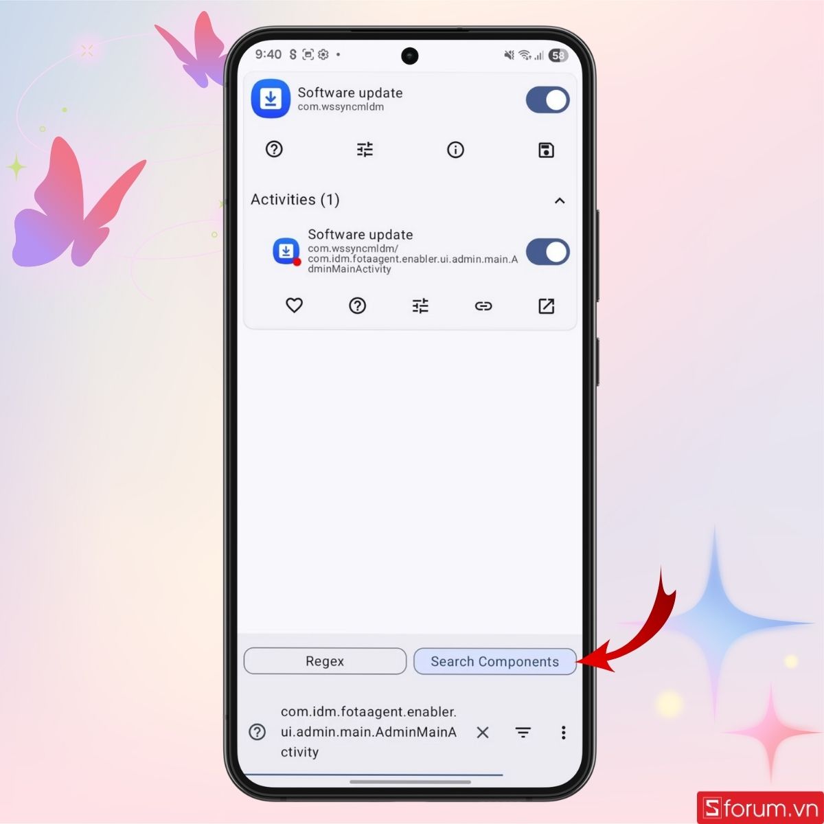 Tiến hành sao chép và dán dòng mã như hình