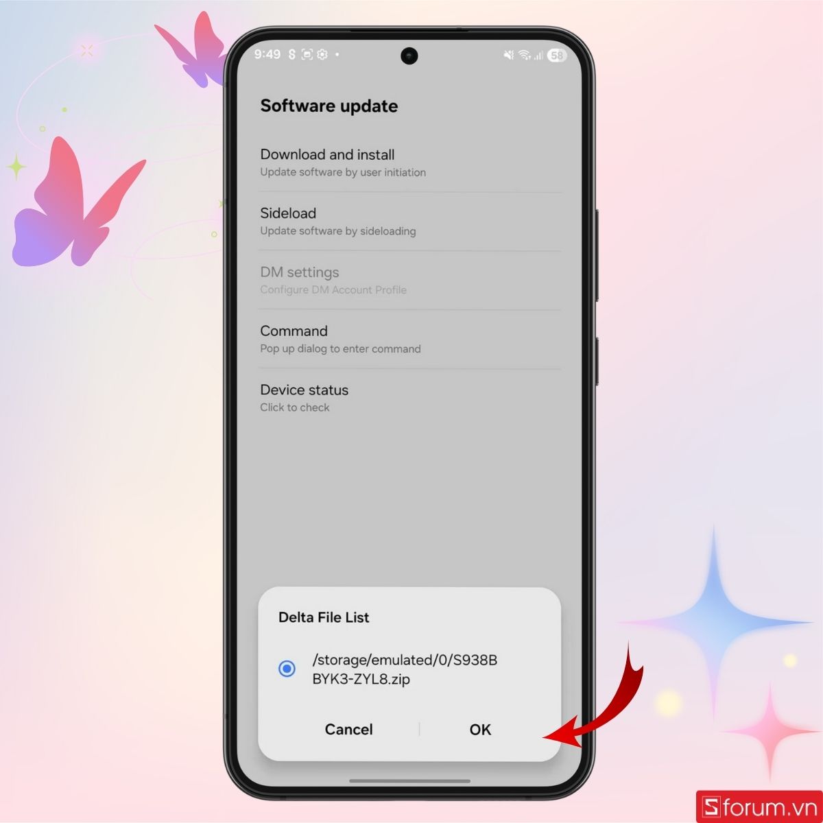 Tiếp tục chọn file zip đã tạo ở bước 2