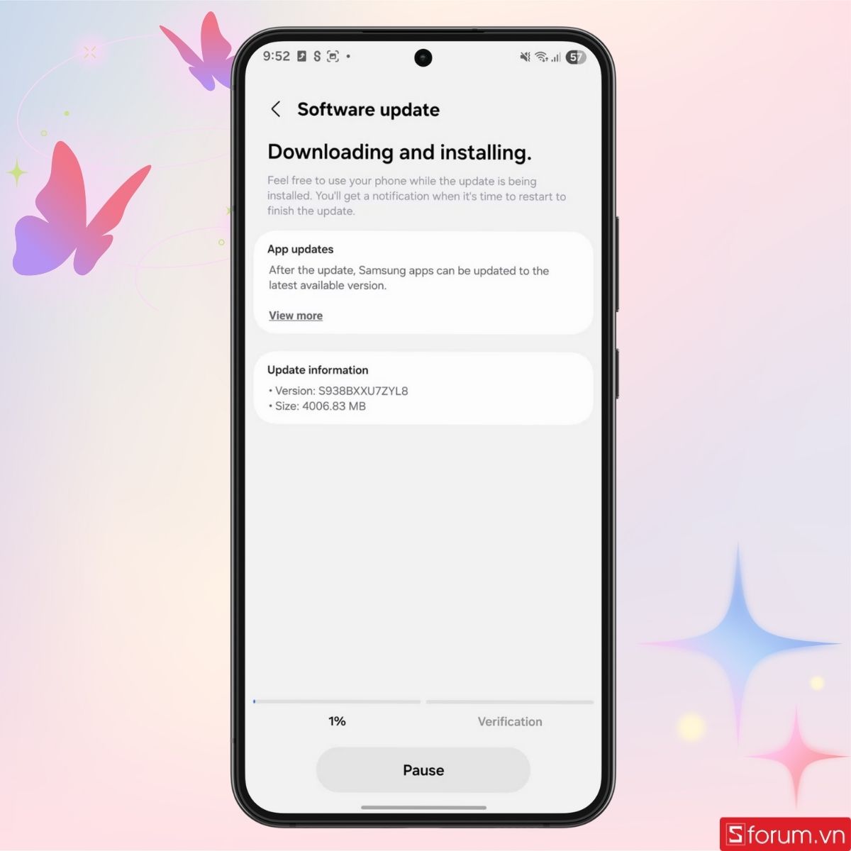 Quá trình cài đặt sẽ diễn ra trong vòng 15 phút