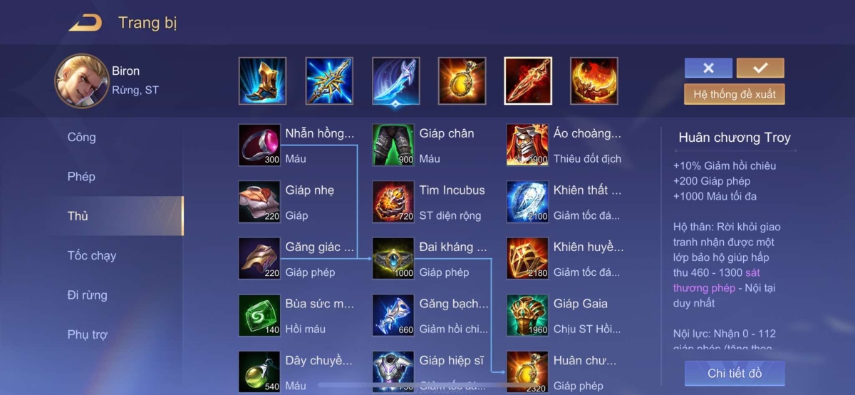 Build đồ semi cho Biron