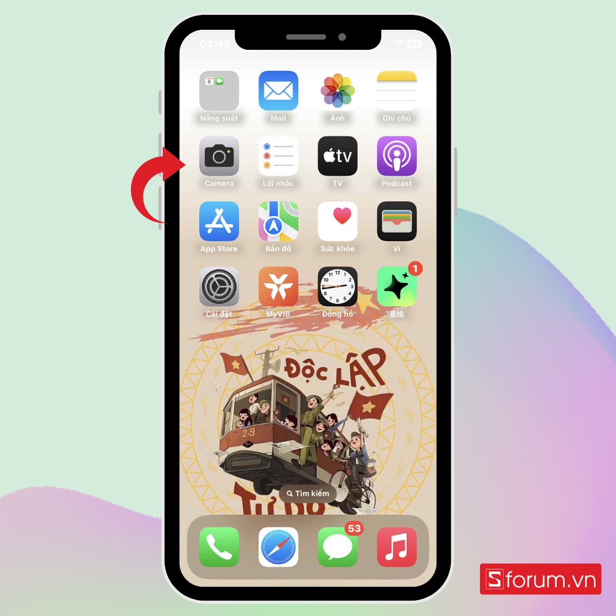 cách chụp ảnh 360 độ trên iPhone đẹp bằng camera bước 1