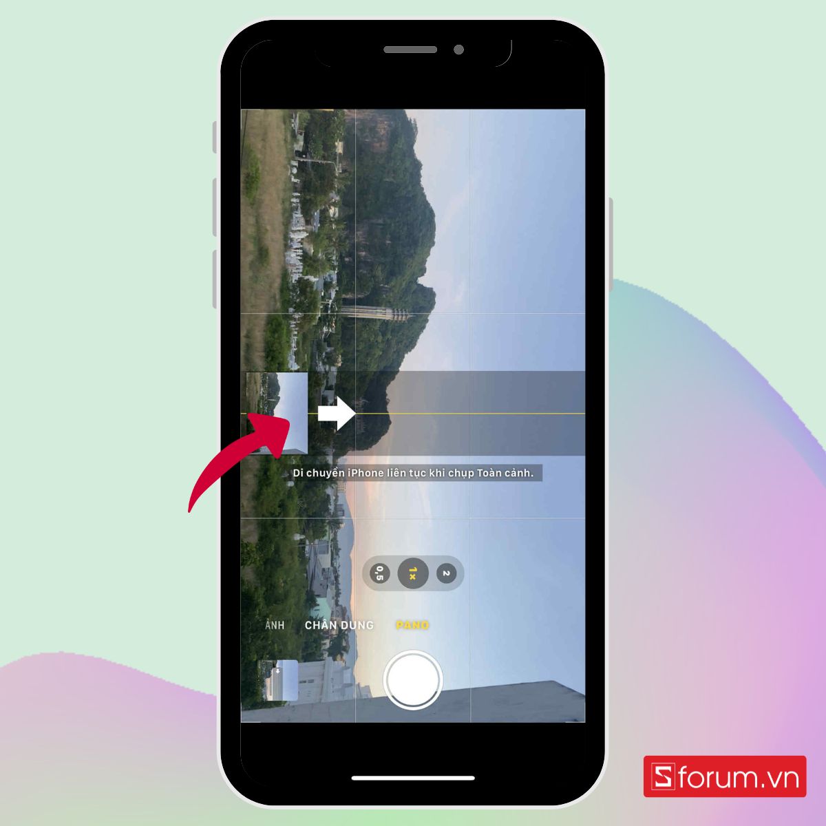 cách chụp ảnh 360 độ trên iPhone đẹp bằng camera bước 4