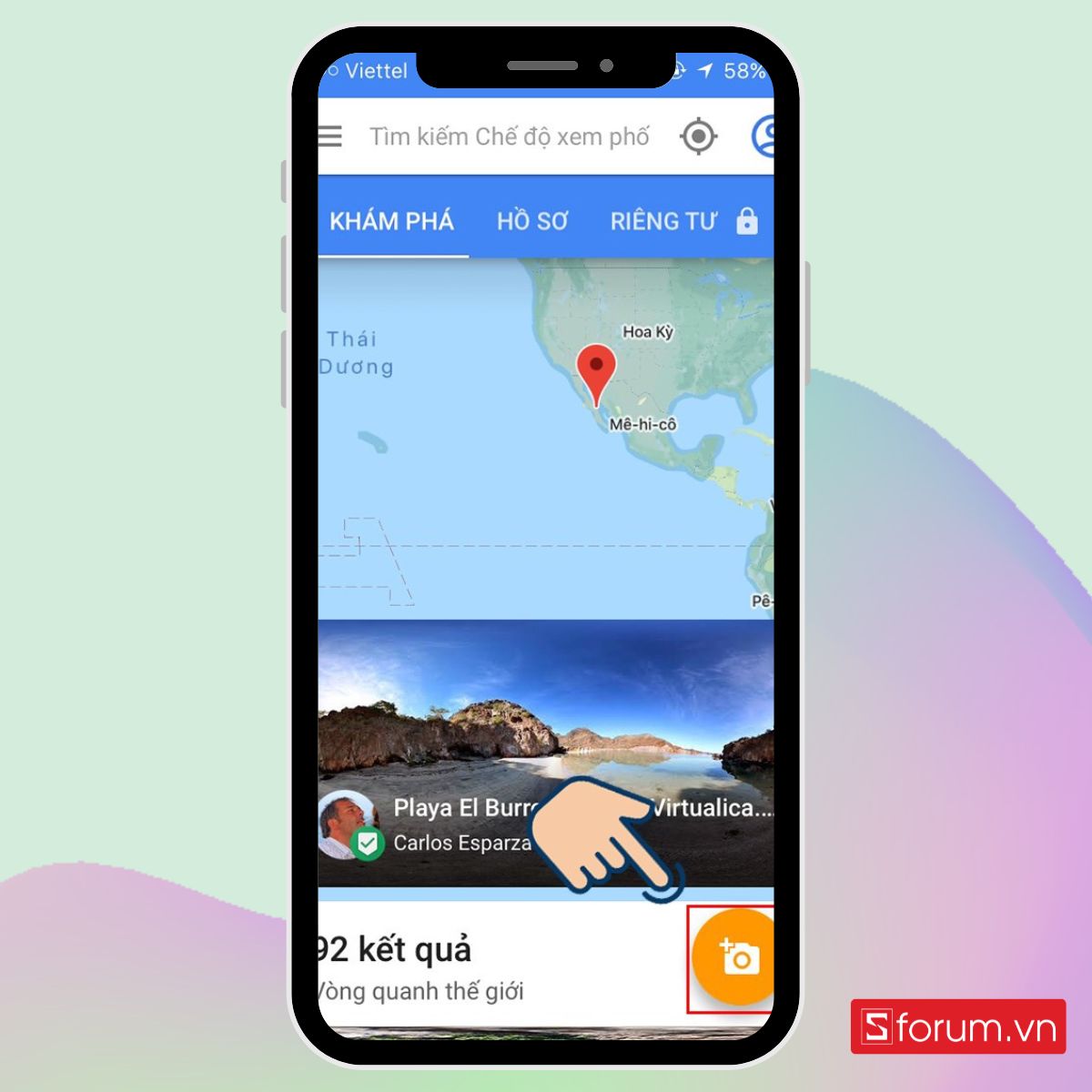 Cách chụp ảnh 360 độ trên iphone bằng app Google Street View bước 2